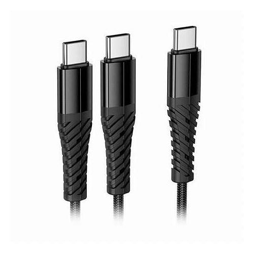 【10本仕掛ける】 hoco. X123 2 インチ1Type-C有線テレビ USB-C計器2台等しく申し受ける 事務机あたり近所・旅する先でも使える X123-CCC-BKX10(代引不可)【貨物輸送無料】