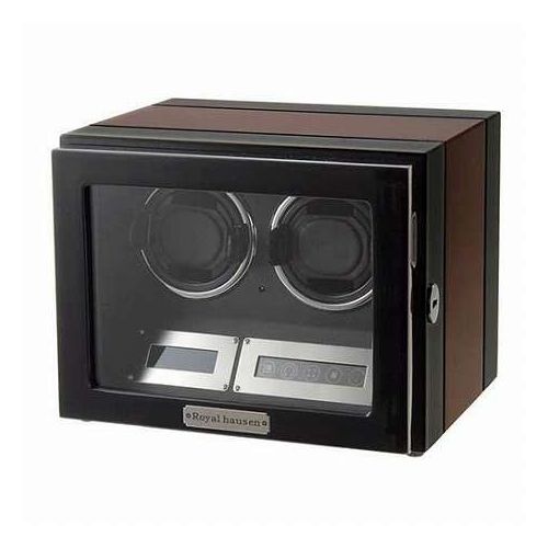 Royal hausen ロイヤルハウゼン ワインディングマシーン ワインダー 2本巻き上げ 液晶パネル リモコン付 GC03-D21EB(代引不可)【送料無料】