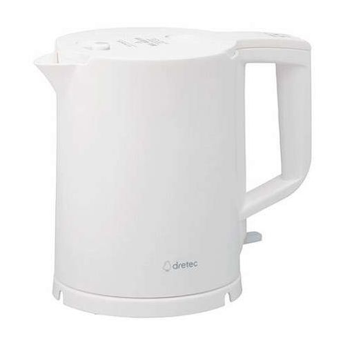 DRETEC 電気ケトル ピタポット 0.8L 15×22.5×20cm こぼれにくい転倒時湯漏れ防止構造 C7135014(代引不可)【送料無料】