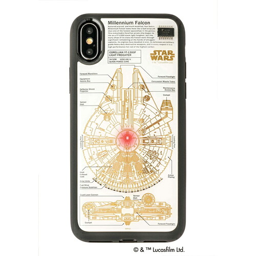 STAR WARS スター ウォーズ グッズコレクション FLASH M-FALCON 基板アート iPhone Xケース 白 F10W スマートフォン タブレット(代引不可)【送料無料】｜リコメン堂ホームライフ館