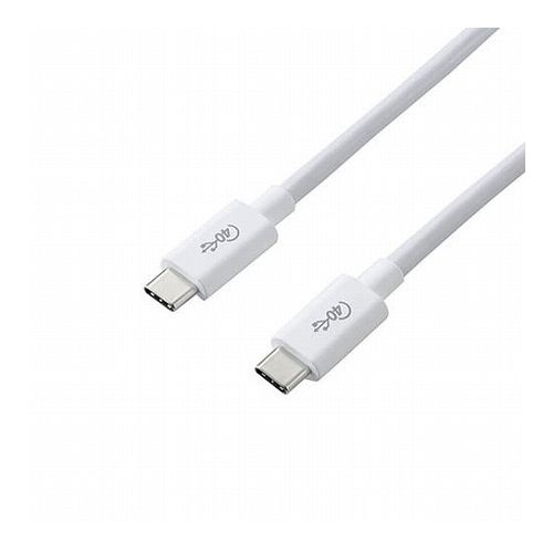 エレコム USB4ケーブル/C-Cタイプ/認証品/PD対応/40Gbps/0.8m/ホワイト USB4-CC5P08WH(代引不可)【送料無料】