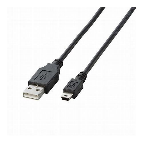 5個セットエレコム USB2.0ケーブル/A-miniBタイプ/ノーマル/5m/ブラック U2C-M50BKX5(代引不可)【送料無料】