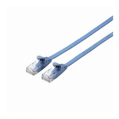 5個セットエレコム LANケーブル/CAT6/フラット/10m/ブルー LD-GF2/BU10X5(代引不可)【送料無料】