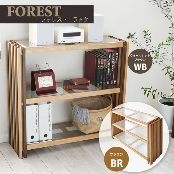 forest FOREST ラック ガラス 天然木 北欧 木製 本棚 棚 収納家具 格子 おしゃれ オイル アンティーク 植物性オイル 塗装(代引不可)【送料無料】 12,087円