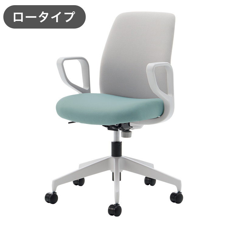 コクヨ オフィスチェア オプティ ロー E1 肘付 C02-W152CU-E138E22 背:ライトグレー 座:ホワイトターコイズ 椅子 リモートワーク 在宅 仕事 勉強 快適 おしゃれ パソコンチェア デスクチェア 会社(代引不可)【送料無料】 21,850円
