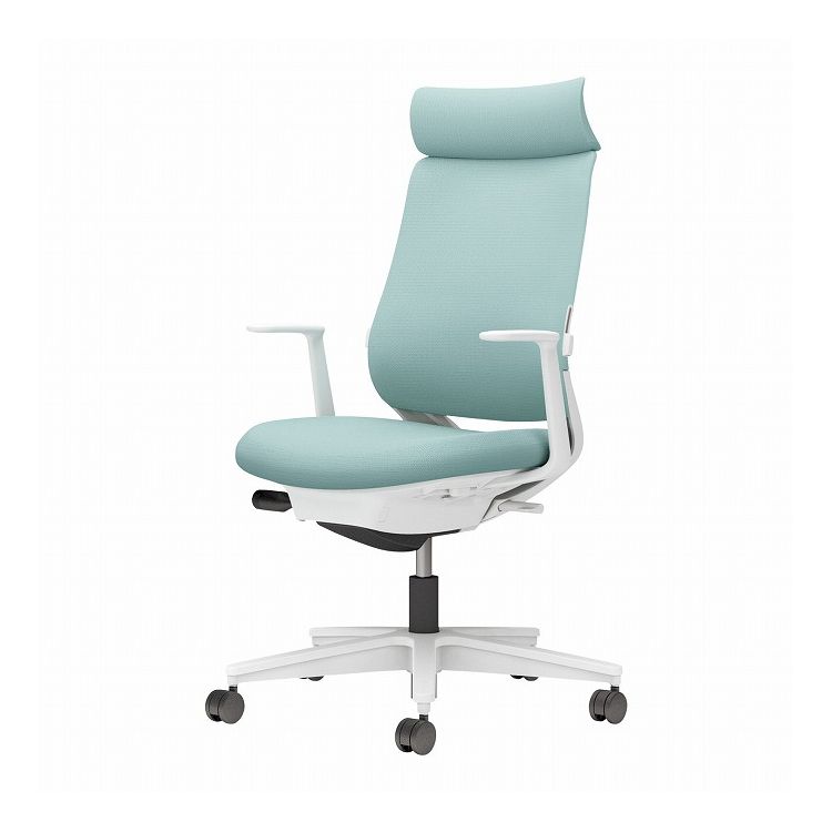 【メーカー直送】 コクヨ オフィスチェア 椅子 イス チェア ミトラ2 L型肘 ランバー付 ホワイトグレー アッシュターコイズ(代引不可)【送料無料】