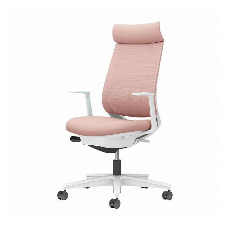 【メーカー直送】 コクヨ オフィスチェア 椅子 イス チェア ミトラ2 L型肘 ランバー付 ホワイトグレー アッシュピンク C04-W392MW-E19G9G2 (代引不可)【送料無料】