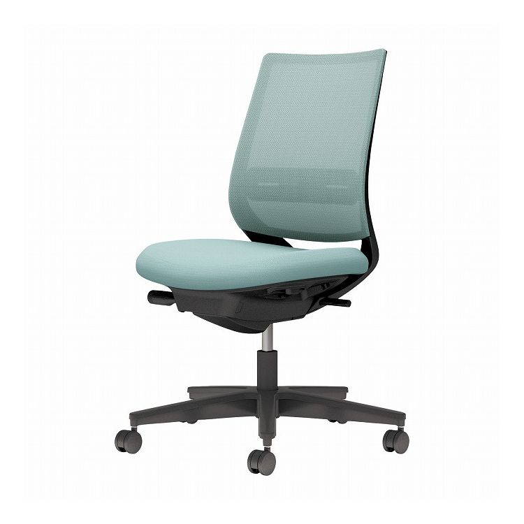 【メーカー直送】 コクヨ オフィスチェア 椅子 イス チェア ミトラ2 肘無 ランバー付 ブラック アッシュターコイズ C04-B102MW-BK39392 (代引不可)【送料無料】