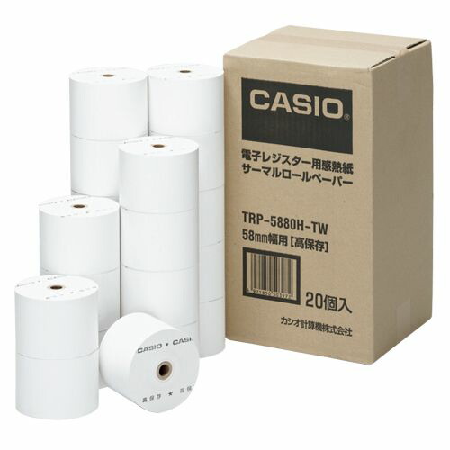 カシオ ロールペーパー20個入り 1 箱 TRP-5880H-TW 文房具 オフィス 用品【送料無料】