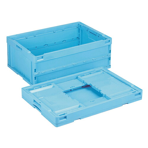 岐阜プラスチック工業 折りたたみコンテナー 蓋なし 55L ブルー 1 個 CB-S56NR B 文房具 オフィス 用品【送料無料】