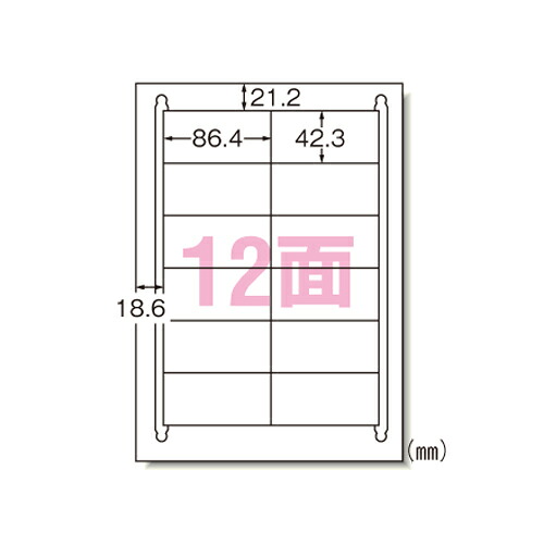 エーワン マルチプリンタラベル再剥離12面100入 1パック【送料無料】