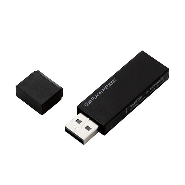 エレコムキャップ式USBメモリ 64GB ブラック MF-MSU2B64GBK 1個