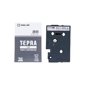 （まとめ）キングジム テプラTRテープ TT12K 透明に黒文字 12mm【×3セット】 (代引不可)