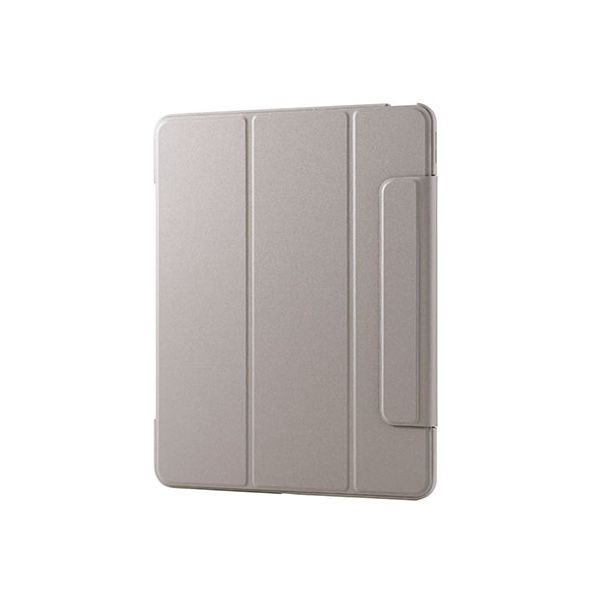 エレコム 13インチiPad Air(M3/M2) フラップケース 薄型軽量 カラーエッジ 背面クリア グレージュ TB-A25XWVFCGB