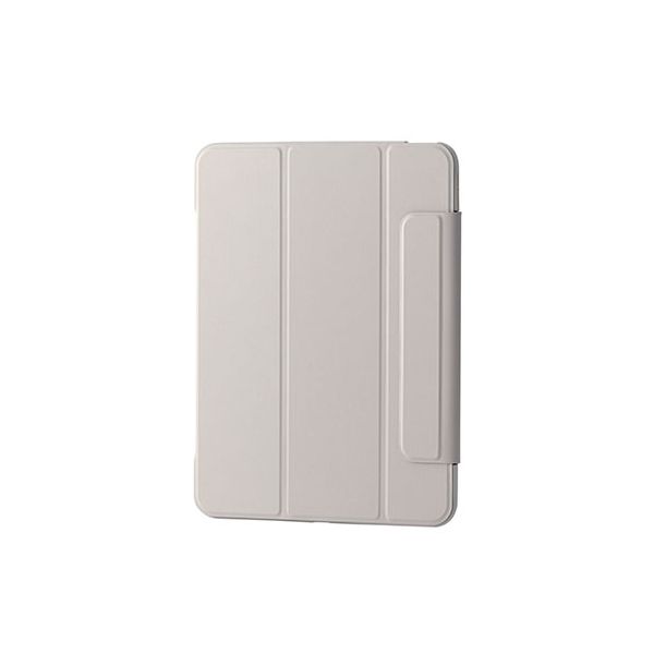 エレコム 11インチiPad Air(M3/M2) フラップケース 薄型軽量 カラーエッジ 背面クリア グレージュ TB-A25MWVFCGB