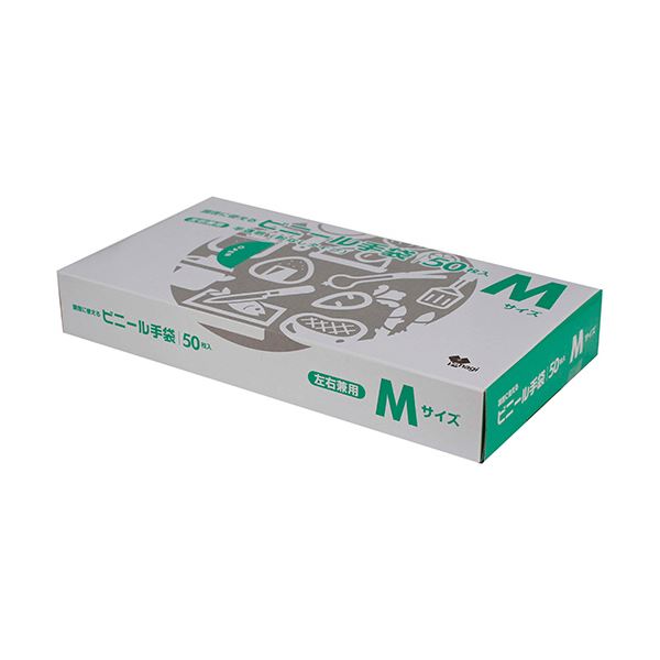 〔まとめ〕 やなぎプロダクツ 調理に使えるビニール手袋 M TB-105 1パック (50枚) 〔×20セット〕 使い捨て手袋 使いきり手袋