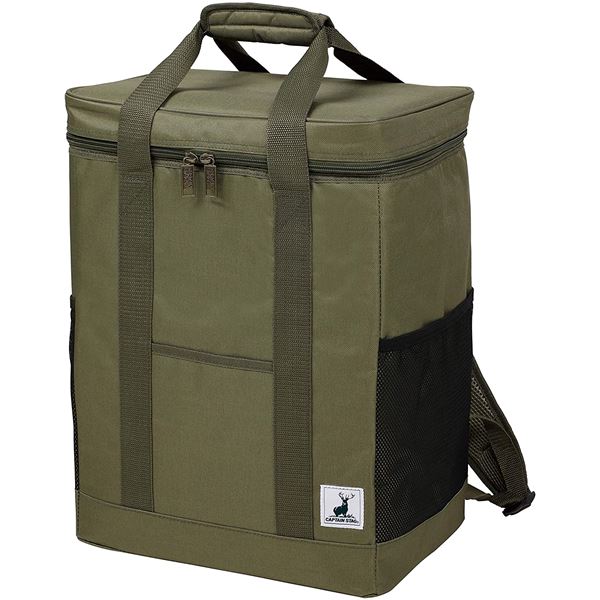 【2個セット】 CAPTAIN STAG リュック型クーラーバッグ 30L オリーブ UE-620｜リコメン堂ホームライフ館