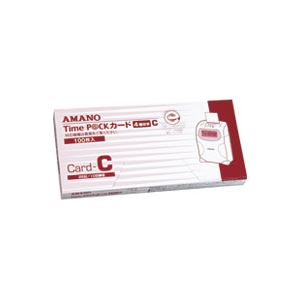 （まとめ）アマノ タイムパックカード（4欄印字）C【×3セット】 (代引不可)