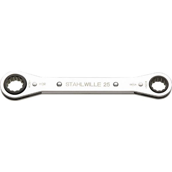 STAHLWILLE（スタビレー） 25AN-5／16X11／32 板ラチェットメガネ （41562022） (代引不可)