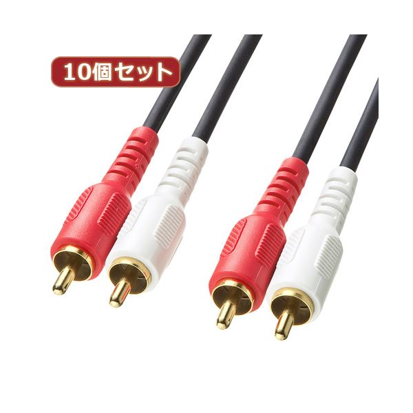 10個セット サンワサプライ オーディオケーブル KM-A4-10K2 KM-A4-10K2X10 (代引不可)