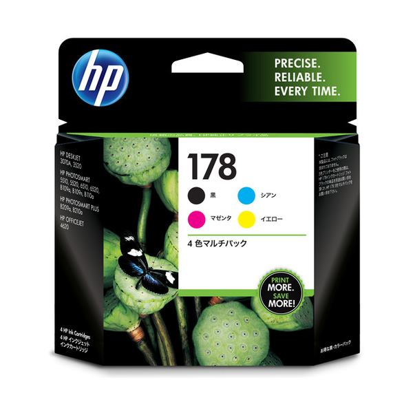 (まとめ) HP178 インクカートリッジ 4色マルチパック CR281AA 1箱(4個:各色1個) 【×3セット】|リコメン堂ホームライフ館