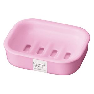 【60セット】 シンプル 石鹸台/ソープディッシュ 【パステルピンク】 材質：PP 『HOME＆HOME』 (代引不可)