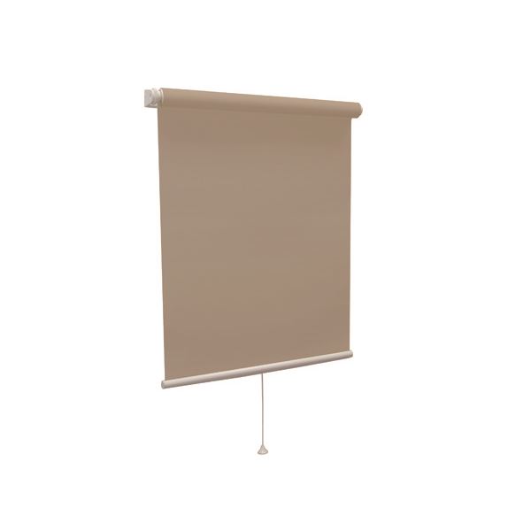 モダン ロールスクリーン 【無地ウォッシャブル 60cm×135cm ブラウン】 日本製 巻取りスピード調整機能付き 『ティオリオ』 (代引不可)