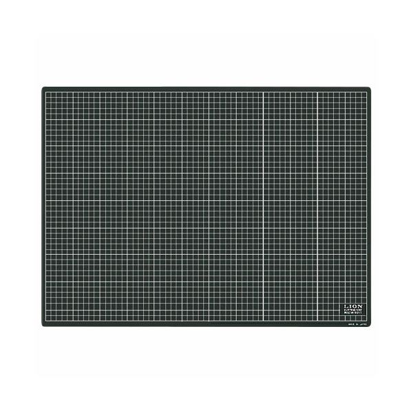 ライオン事務器 カッティングマット再生PVC製 両面使用 620×450×3mm 黒／黒 CM-6011 1枚 (代引不可)