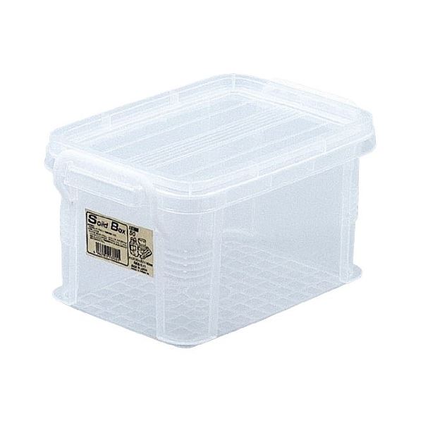 収納ボックス/収納ケース 【幅17&times;奥行き25.7&times;高さ14cm】 フタ付き 積み重ね可 ソリッドボックス クリア 【36個セット】 (代引不可)｜リコメン堂ホームライフ館