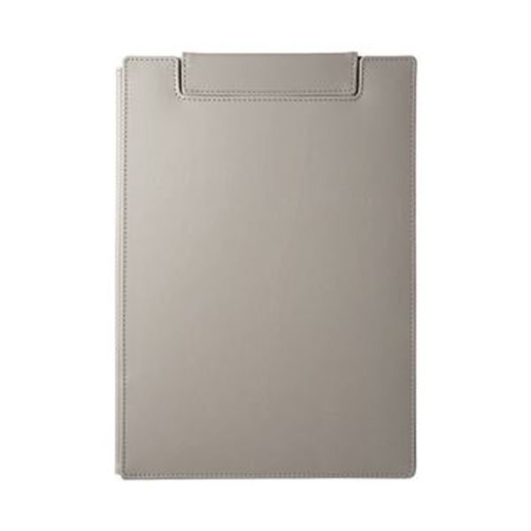 （まとめ）キングジム レザフェスUクリップボード（カバー付）A4 グレー 1932LU 1枚【&times;10セット】｜リコメン堂ホームライフ館