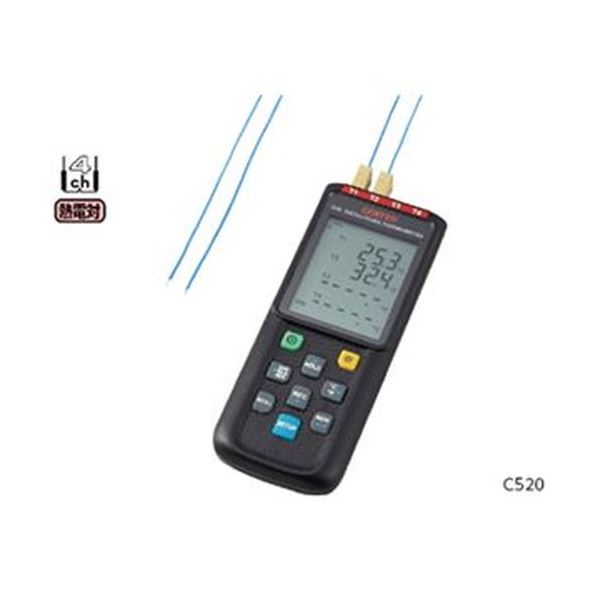 4chデジタル温度ロガー(センサ付) C520 (代引不可)