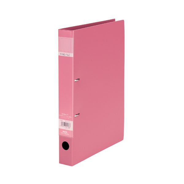 (まとめ) セキセイ ロックリングファイル A4タテ2穴 220枚収容 背幅37mm ピンク F-522-21 1冊 【×30セット】