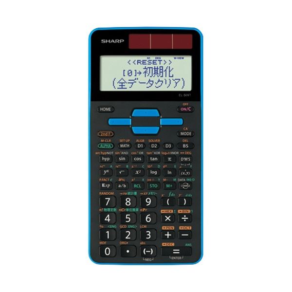 (まとめ) シャープ 関数電卓 スタンダードモデル 10桁 ハードケース付 ブルー EL-509T-AX 1台 【×3セット】|リコメン堂ホームライフ館