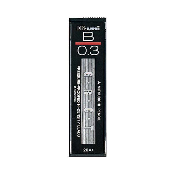 (まとめ) 三菱鉛筆 シャープ替芯Hi-uni0.3 B HU03300B 1個（20本） 【×50セット】