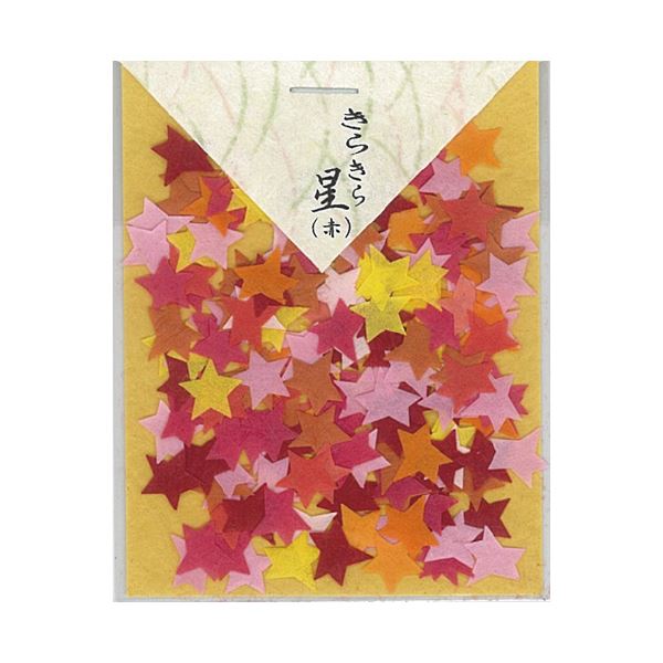 （まとめ）貼り絵 805045-2 きらきら星赤【×30セット】 (代引不可)
