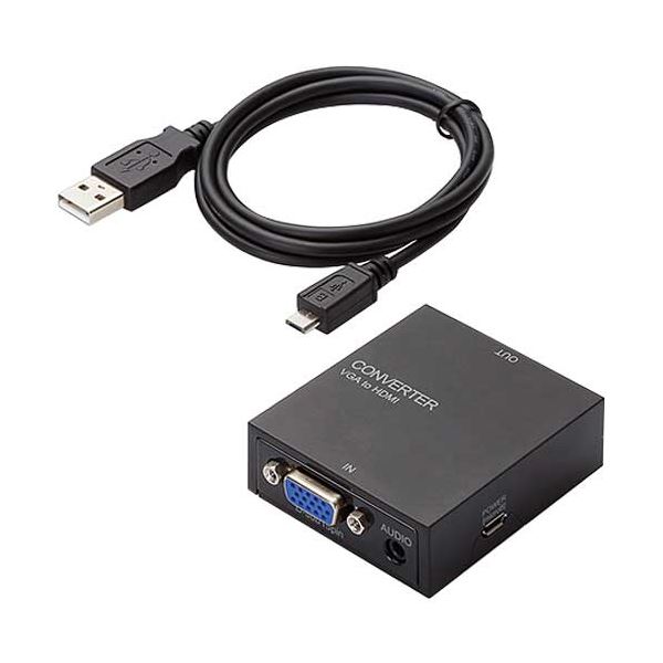 エレコム映像変換コンバーター(VGA-HDMI) AD-HDCV03 1個 (代引不可)