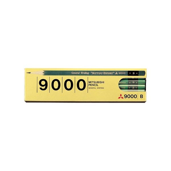 (まとめ) 三菱鉛筆 六角 事務用木筆 9000 B K9000B 1十二(12本) 【×20仕かける】