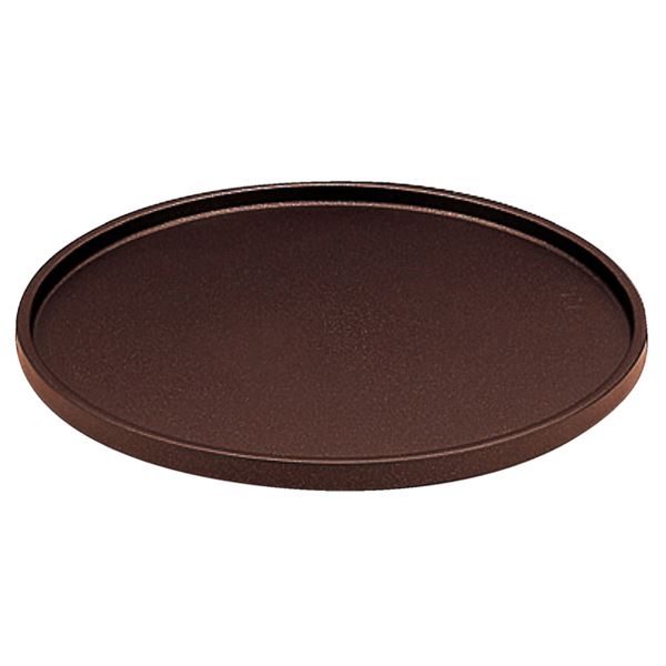 尺5 DX懐石丸盆/トレー 【ブラウンメタ普賢塗SL A】 φ453×22mm 日本製 〔和食 レストラン 居酒屋 店舗 お店〕 (代引不可)