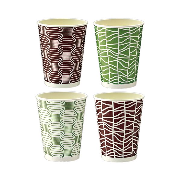 (まとめ) TANOSEE 断熱レリーフカップ 和-Taste 273ml(9オンス) 1パック(50個) 【×10セット】