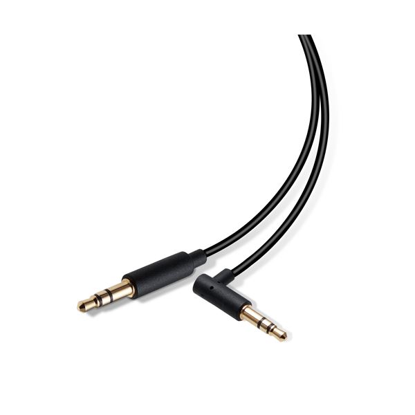 5個セット エレコム AUXケーブル/φ3.5オス-φ3.5オス（L字）/スリム/1.0m/ブラック AX-35ML10BKX5 (代引不可)