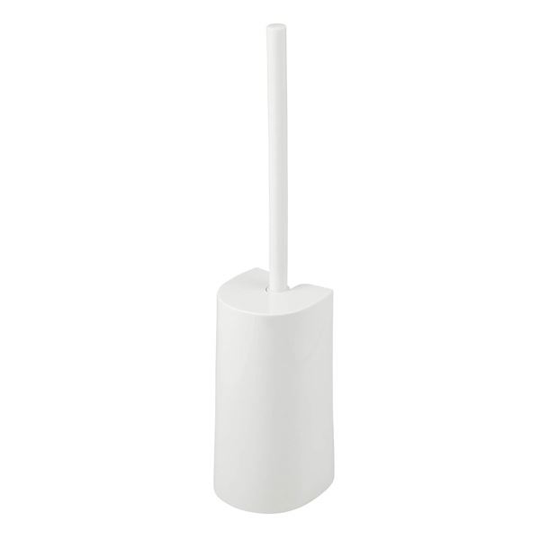 トイレブラシ/トイレ掃除用品 【ケース付き ホワイト 24個セット】 約幅8.5cm FLEX レック 〔お手洗い レストルーム〕 (代引不可)｜リコメン堂ホームライフ館