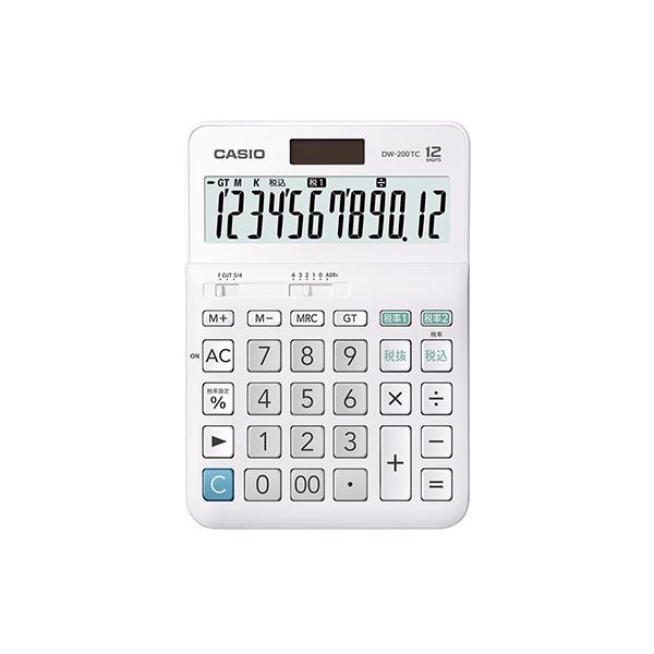 （まとめ） カシオ W税率電卓 デスクタイプ 12桁【×5セット】 (代引不可)
