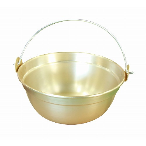 アルマイト ツル付段付鍋 36cm(代引不可)【送料無料】