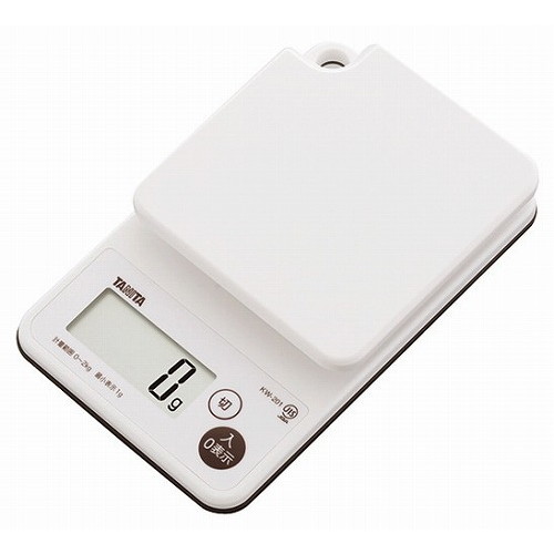 タニタ デジタルクッキングスケール 2kg KW-201 WH ホワイト(代引不可)【送料無料】