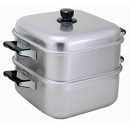 アカオアルミ アルマイト角型蒸器 30cm 一重 AMS71301【送料無料】