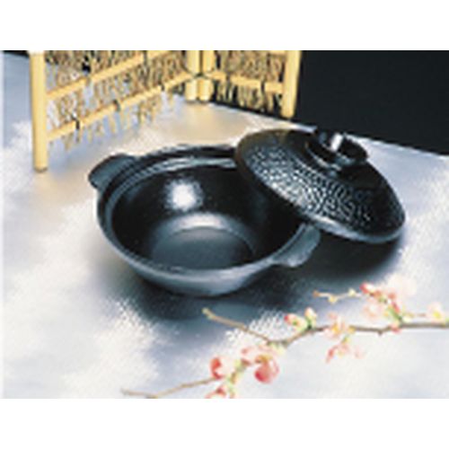 遠藤商事 アルミ 槌目寄せ鍋(黒)18cm QYS06【送料無料】 5,768円