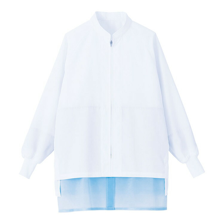 男女兼用長袖コート SZ421-WM (ホワイト)株式会社サーヴォ4589929613752(代引不可)【送料無料】