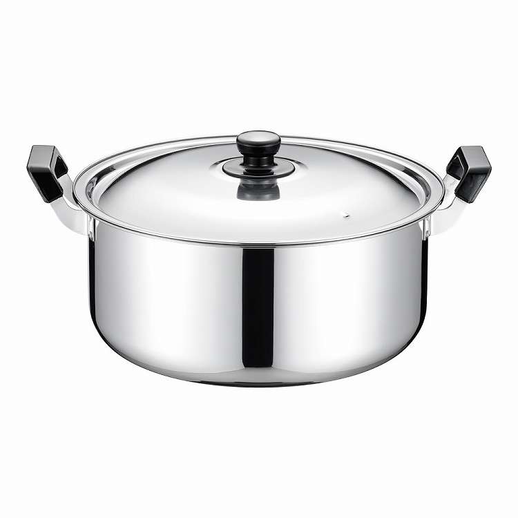 TKG ステンレス プラ柄 実用鍋 33cm(代引不可)【送料無料】