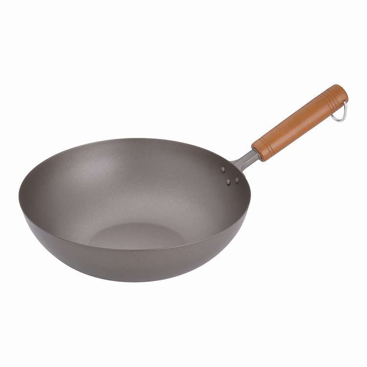純チタン 木柄いため鍋 28cm(代引不可)【送料無料】