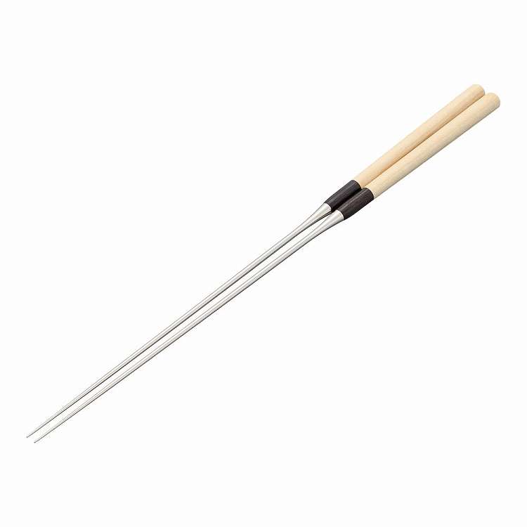木材柄 盛箸(積層強化因子木柄付) 240粍(代引不可)【貨物輸送無料】
